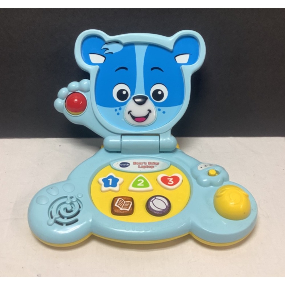 Vtech Bear's Baby Laptop Interactive Learning Toy With Sounds 9"